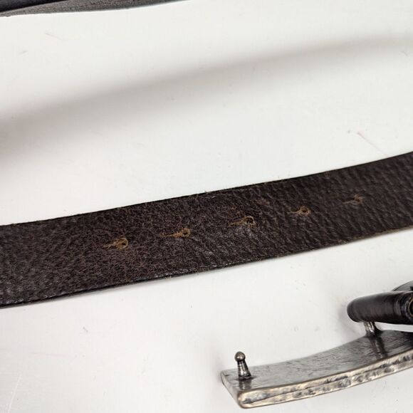 Dsquared2 Leather Belt with Maple Leaf Buckle – Size 34–38.5 – Made in Italy - Picture 9 of 9